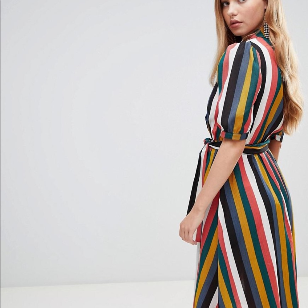 Boohoo Stripe Midi Dress - Picture 4 of 4